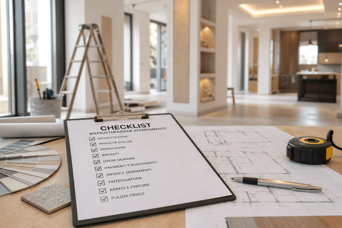 Checklist per la ristrutturazione appartamento a Roma
